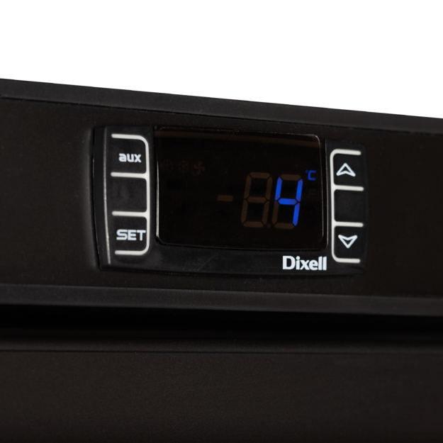 Black glass door display freezer UF400VGB 1