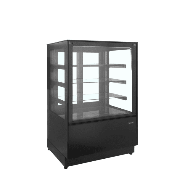 Refrigerated display counter with flat glass structure PDA3-CTF90B-1