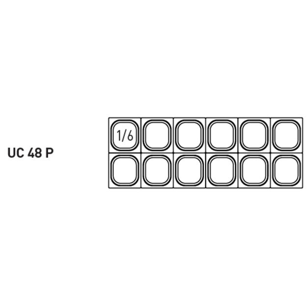 INFRICO UC 48 P – salotų ruošimo šaldymo stalas, 380 l
