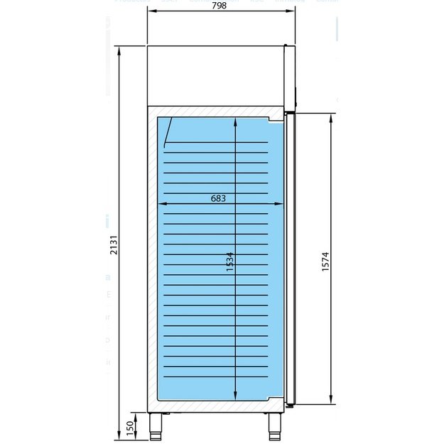 INFRICO AGB701 – šaldymo spinta, 560 l