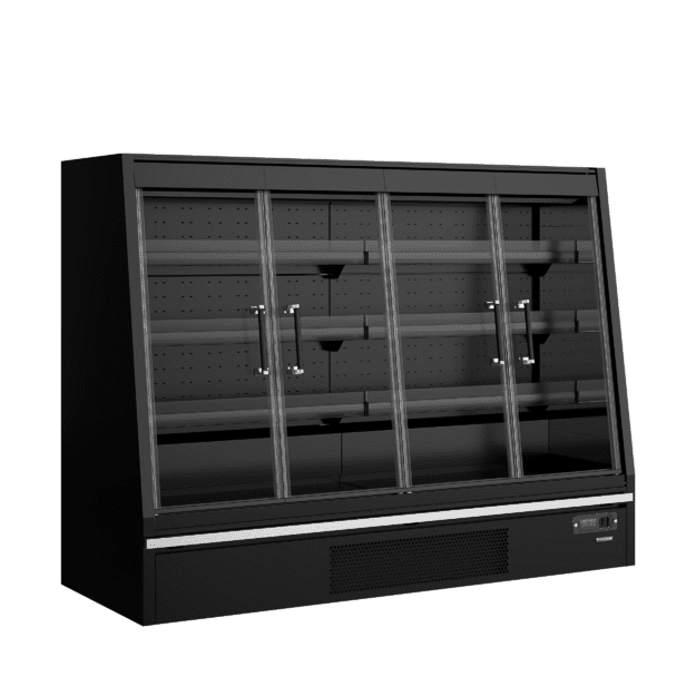 Low-height multideck cooler with doors Galaxy+ GPL20FGD Black / DF