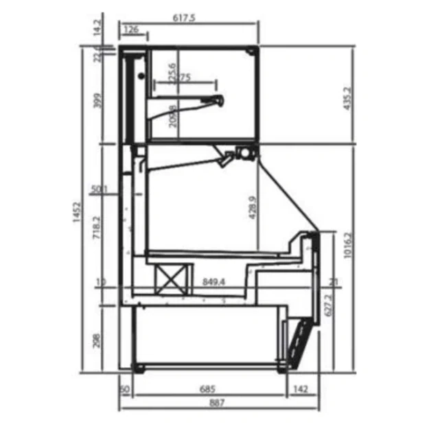 Kombinuota konditerinė šaldymo vitrina INFRICO VCO9 – 998 mm, COMBO