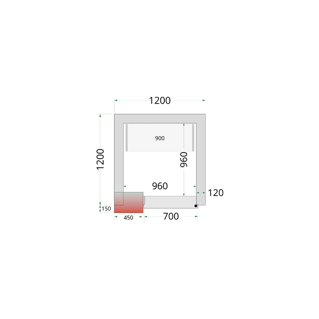 Cold room panels with 120 mm insulation CR 120x120x220