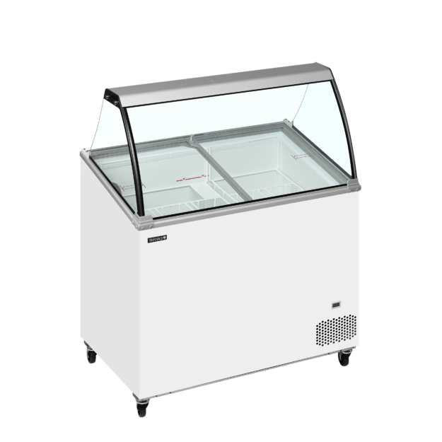 Scoop ice cream freezer - angled and with serveover IC302SCE-SO 1