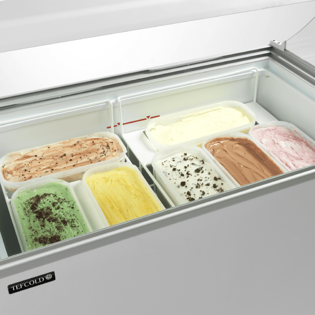 Scoop ice cream freezer - angled and with serveover IC302SCE-SO 3