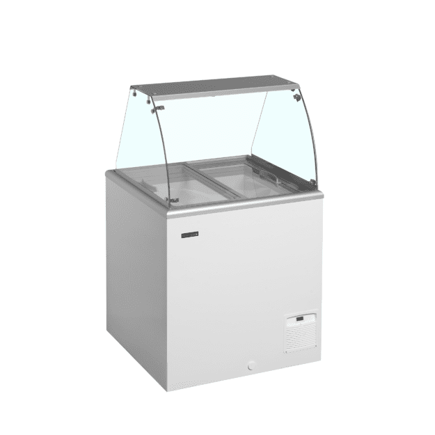 Sveriamų ledų vitrina 5 × 5 l + 1 × 2,5 l plastikiniams indams IDA200-W1+