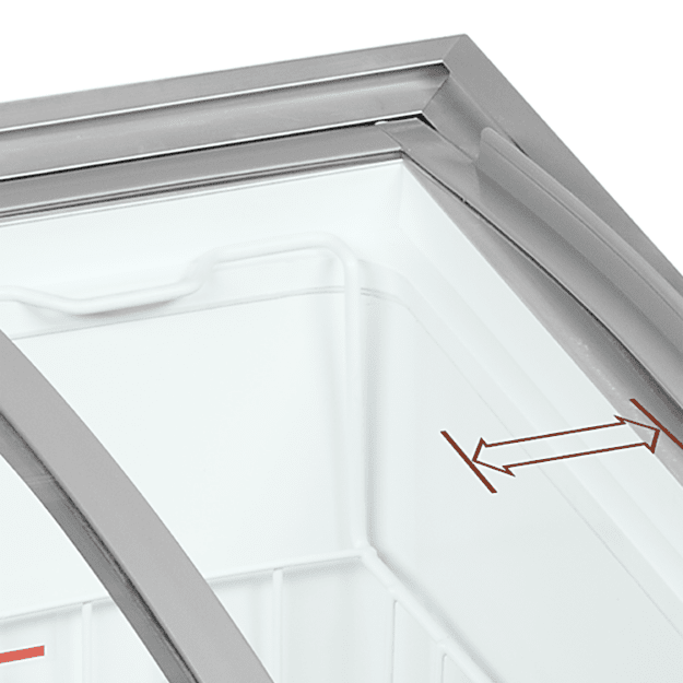 Chest freezer with curved sliding glass lids IC102SCEB