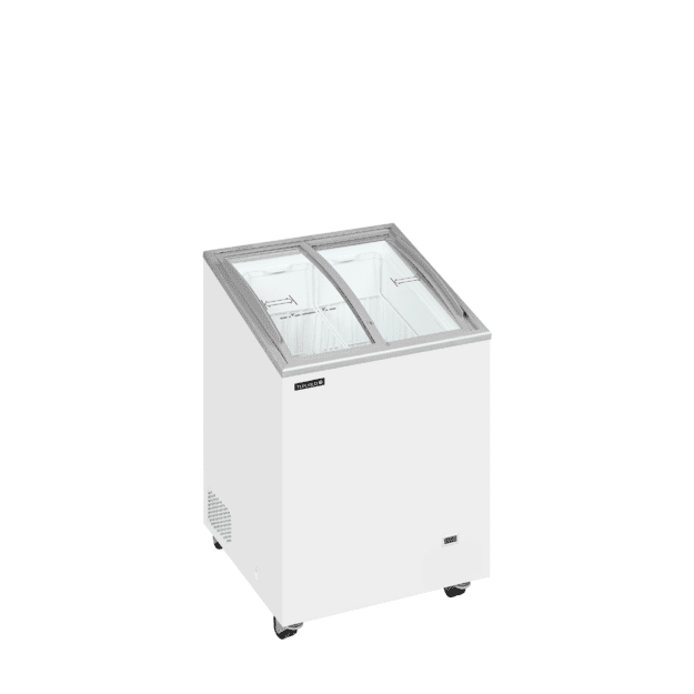 Chest freezer with curved sliding glass lids IC102SCEB
