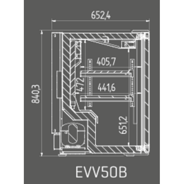 INFRICO EVV50B – vyno šaldytuvas, 50 butelių