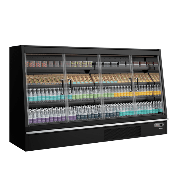 Low-height multideck cooler with doors Galaxy+ GPL26FGD Black / DF