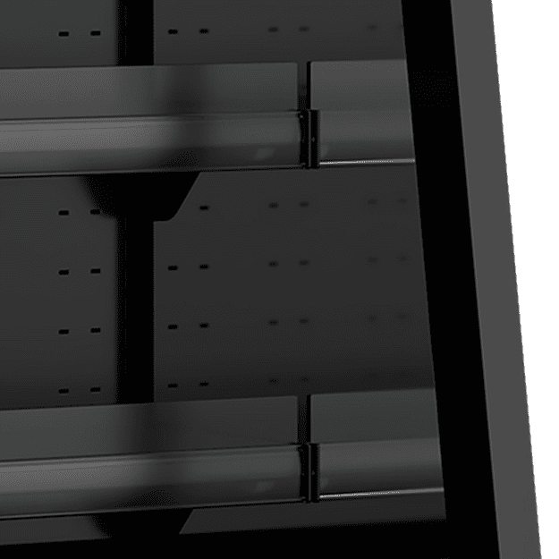 Low-height multideck cooler with doors Galaxy+ GPL26FGD Black / DF