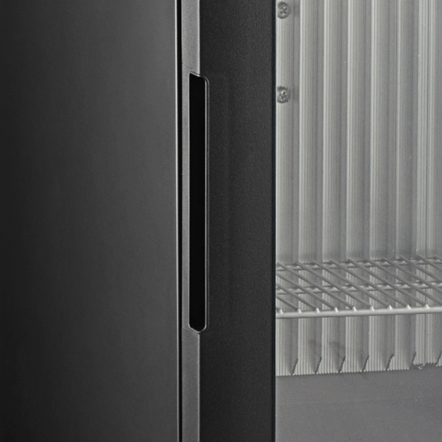 Black minibar fridge with glass door TM33G-1