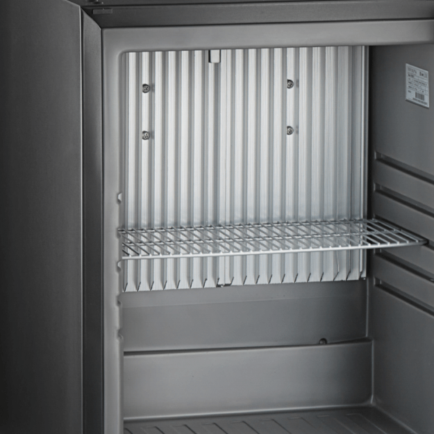 Black minibar fridge with glass door TM33G-1