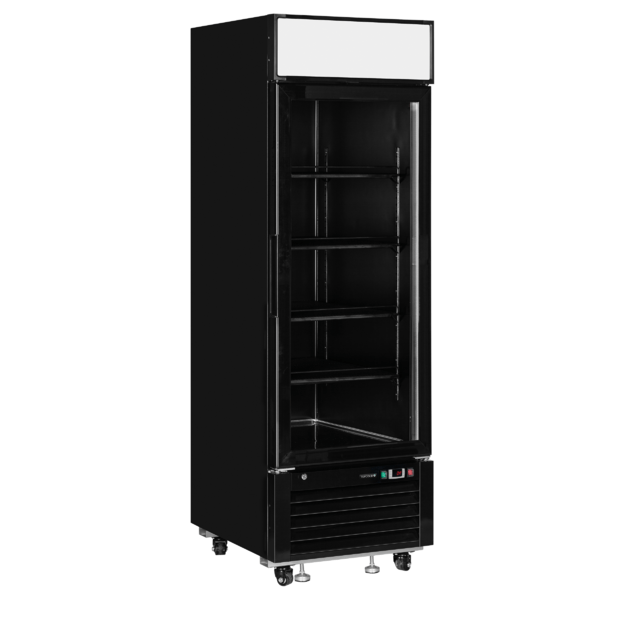 Elegant black display cooler with canopy LGC2500B