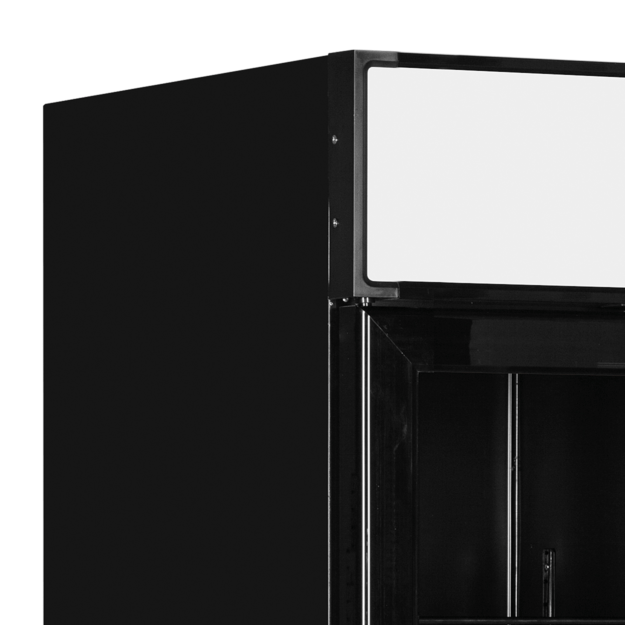 Elegant black display cooler with canopy LGC2500B