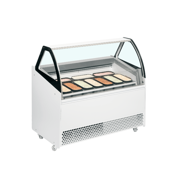 Ventilated 13 scoop ice cream display with under-storage BERMUDA VIEW RV10