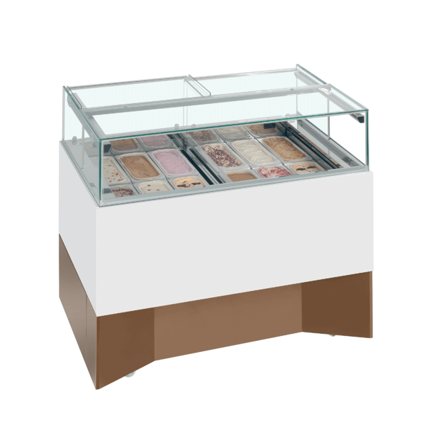 Dual temperature scoop ice cream freezer DELTA RV