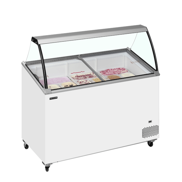 Scoop ice cream freezer - angled and with serveover IC402SCE-SO 2