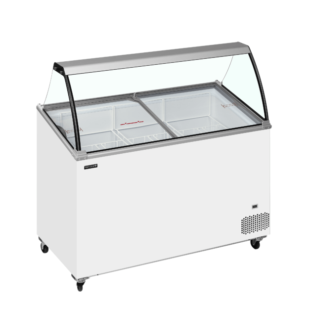 Scoop ice cream freezer - angled and with serveover IC402SCE-SO