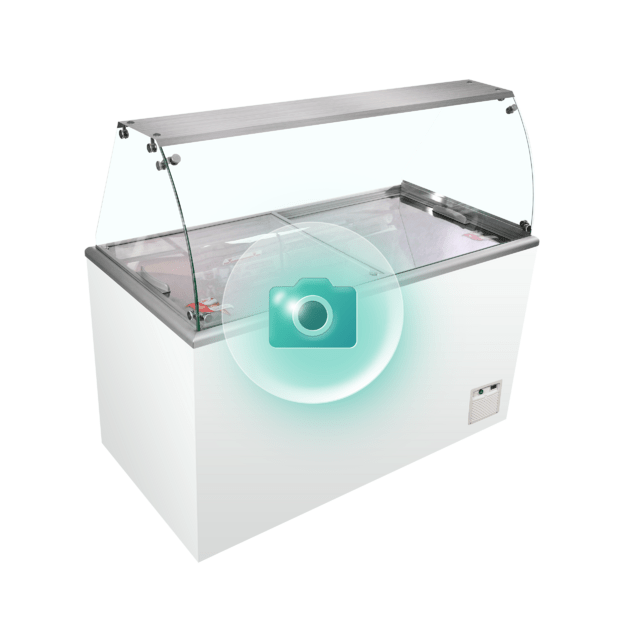 Static scoop ice cream freezer IDA300-W1+ 1