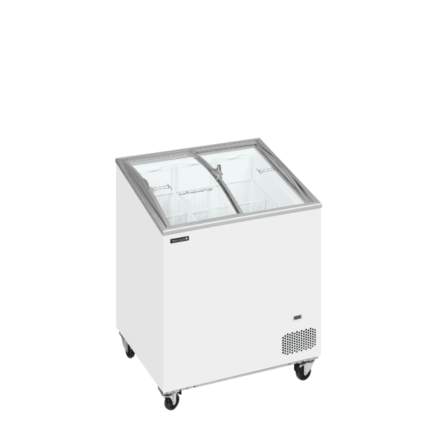 Chest freezer with curved sliding glass lids IC202SCEB