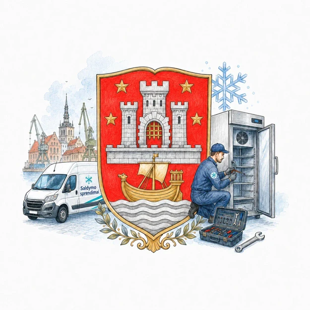 Prekybinių šaldytuvų remontas Klaipėdoje