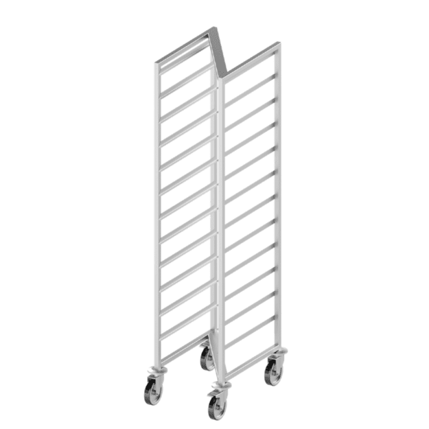 Novameta sustumiamas GN 1/1 vežimėlis VTGZ16, 16 vietų, 380 × 530 × 1732 mm