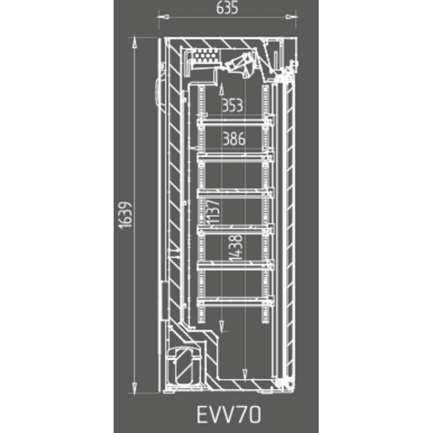 INFRICO EVV70 – vyno šaldytuvas, 70 butelių