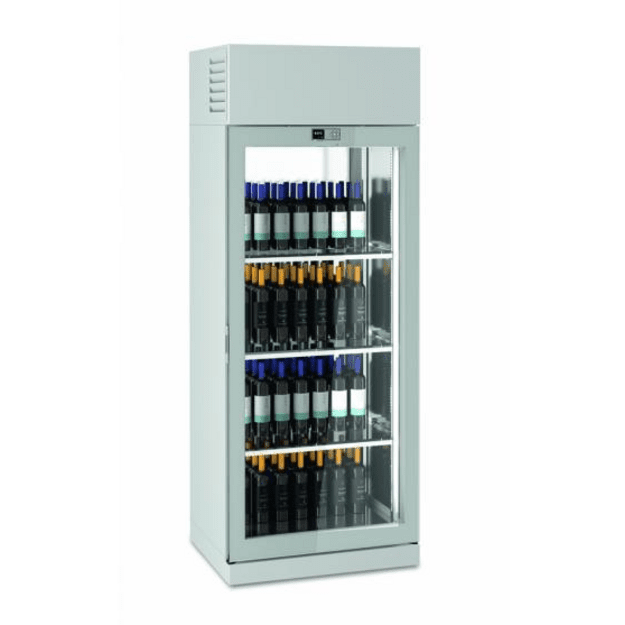 INFRICO VITRA LO85 – vyno ekspozicinė vitrina, 850 mm, 4 stiklinimo variantai