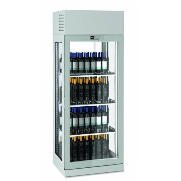 INFRICO VITRA LO85 – vyno ekspozicinė vitrina, 850 mm, 4 stiklinimo variantai