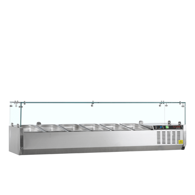 Refrigerated topping unit for GN1/4 pans GVC33-140
