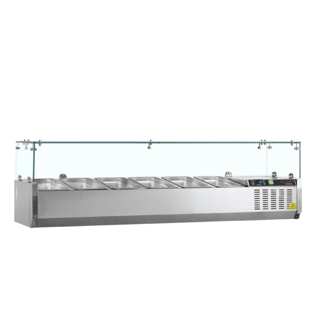 Refrigerated topping unit for GN1/4 pans GVC33-140