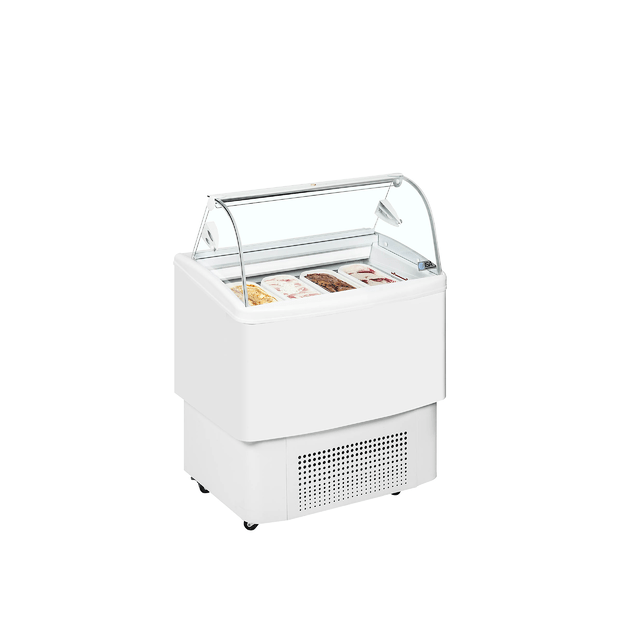 Ventilated scoop ice display with curved glass FIJI 4