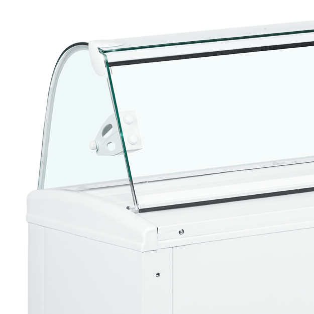 Ventilated scoop ice display with curved glass FIJI 4