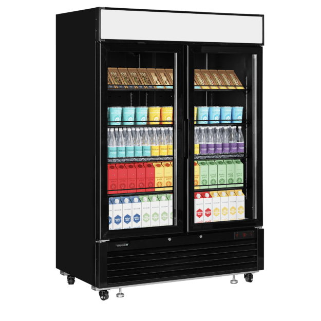 Elegant black display cooler with canopy LGC5000B 3