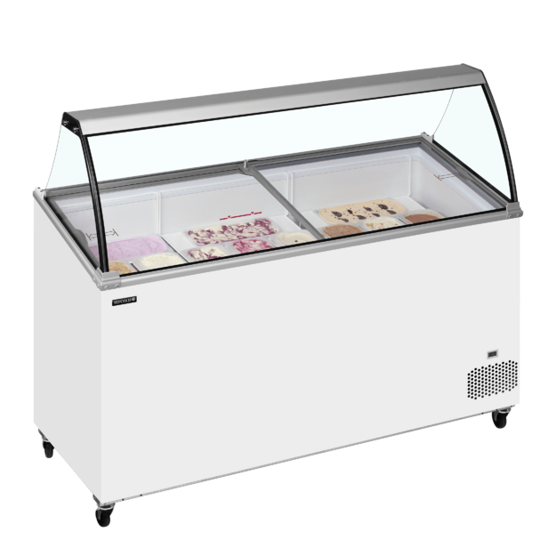 Scoop ice cream freezer - angled and with serveover IC502SCE-SO 2