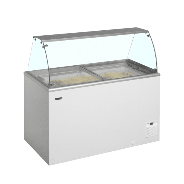 Static scoop ice cream freezer IDA400-W1+