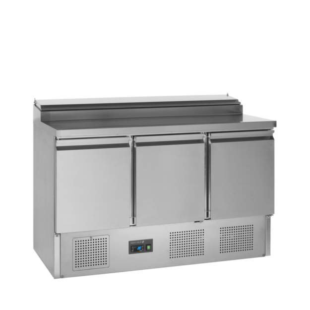 Stainless steel counter with cooling well for GN1/6 pans SS1435