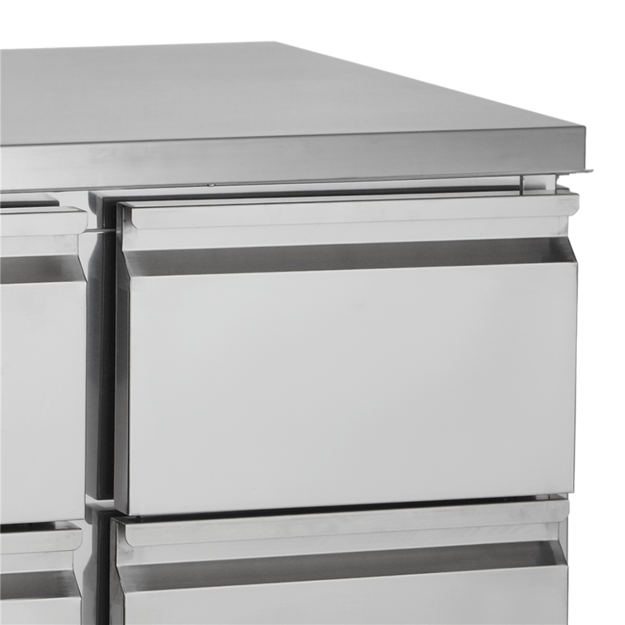 Stainless steel counter with cooling well for GN1/6 pans SS1435