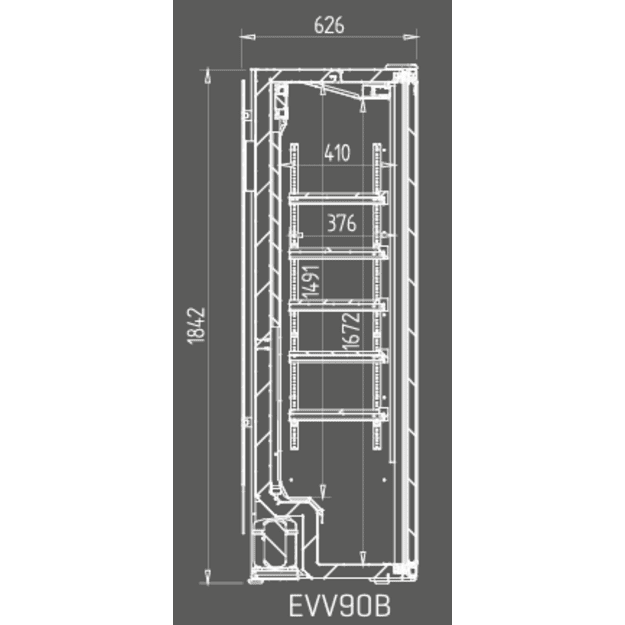 INFRICO EVV90B – vyno šaldytuvas, 90 butelių