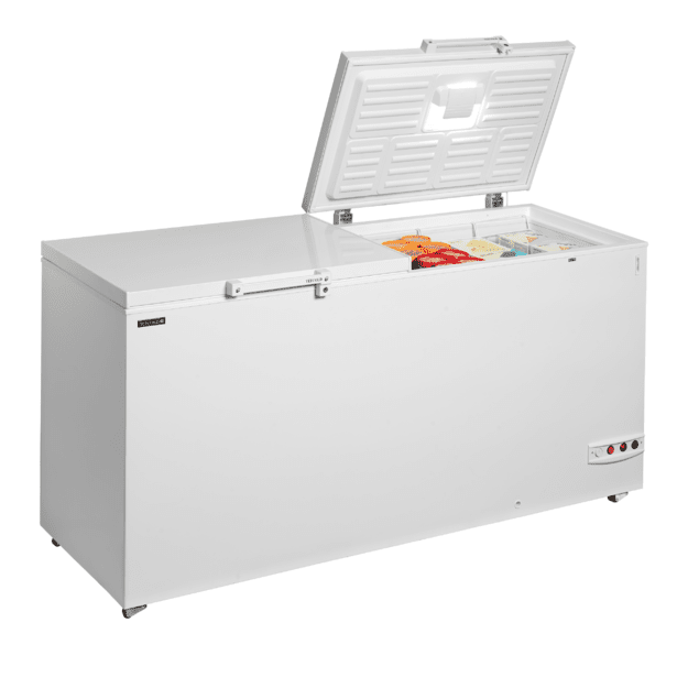 Chest freezer with two-piece lid FR606 SL