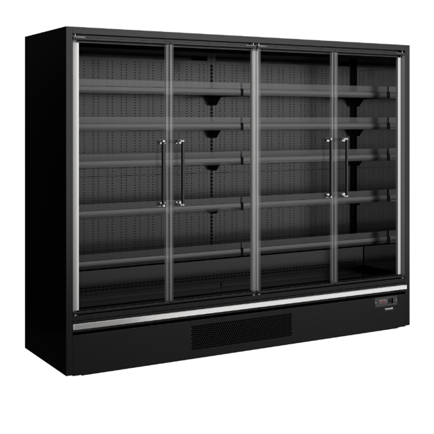 880 mm deep multideck cooler with doors Galaxy+ GP26FGD Maxi Black