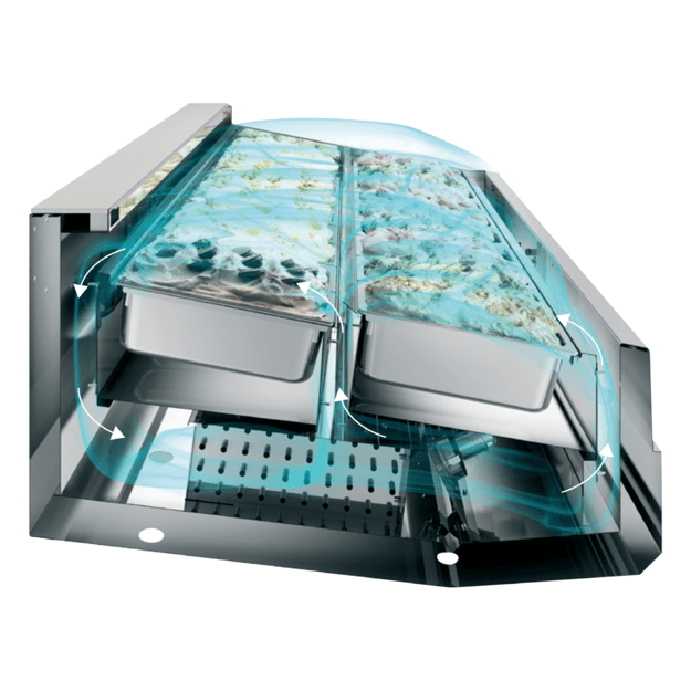Premium scoop display with double airflow SUPER CAPRI 18