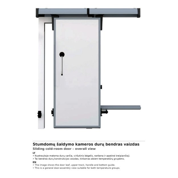 Sliding cold room door 2400×3200 mm – negative temperature