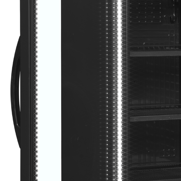 Black bottle cooler with left-hand hinged door CEV425 BLACK L/H