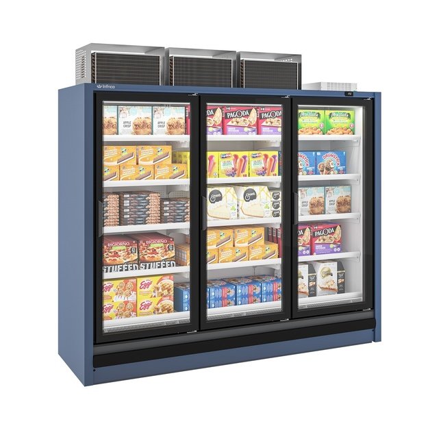 Tall multideck display freezer INFRICO Montreal MN2P BTU L1 – 1682 × 785 × 2350 mm