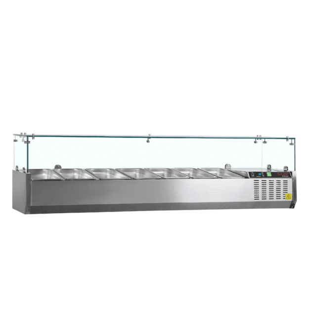 Refrigerated topping unit for GN1/4 pans GVC33-160