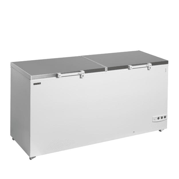 Chest freezer with two-piece lid FR606S SL