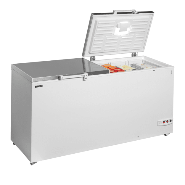 Chest freezer with two-piece lid FR606S SL