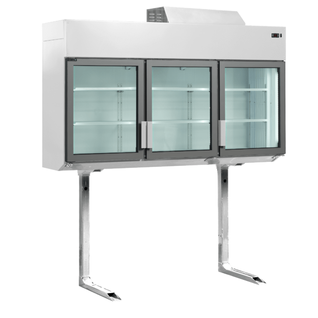 3-door freezer/cooler wall cabinet for maximizing store space MTF185 VS